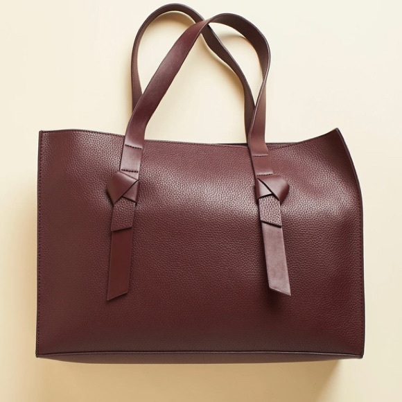 The Perfect Tote - Merlot Vegan Leather Lush - Picture 7 of 8